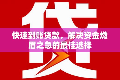 汉寿快速到账贷款，解决资金燃眉之急的最佳选择