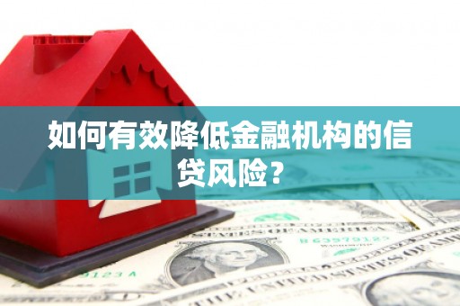 汉寿如何有效降低金融机构的信贷风险？