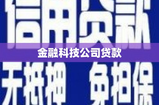 汉寿金融科技公司贷款