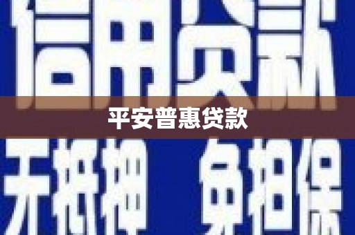 汉寿平安普惠贷款